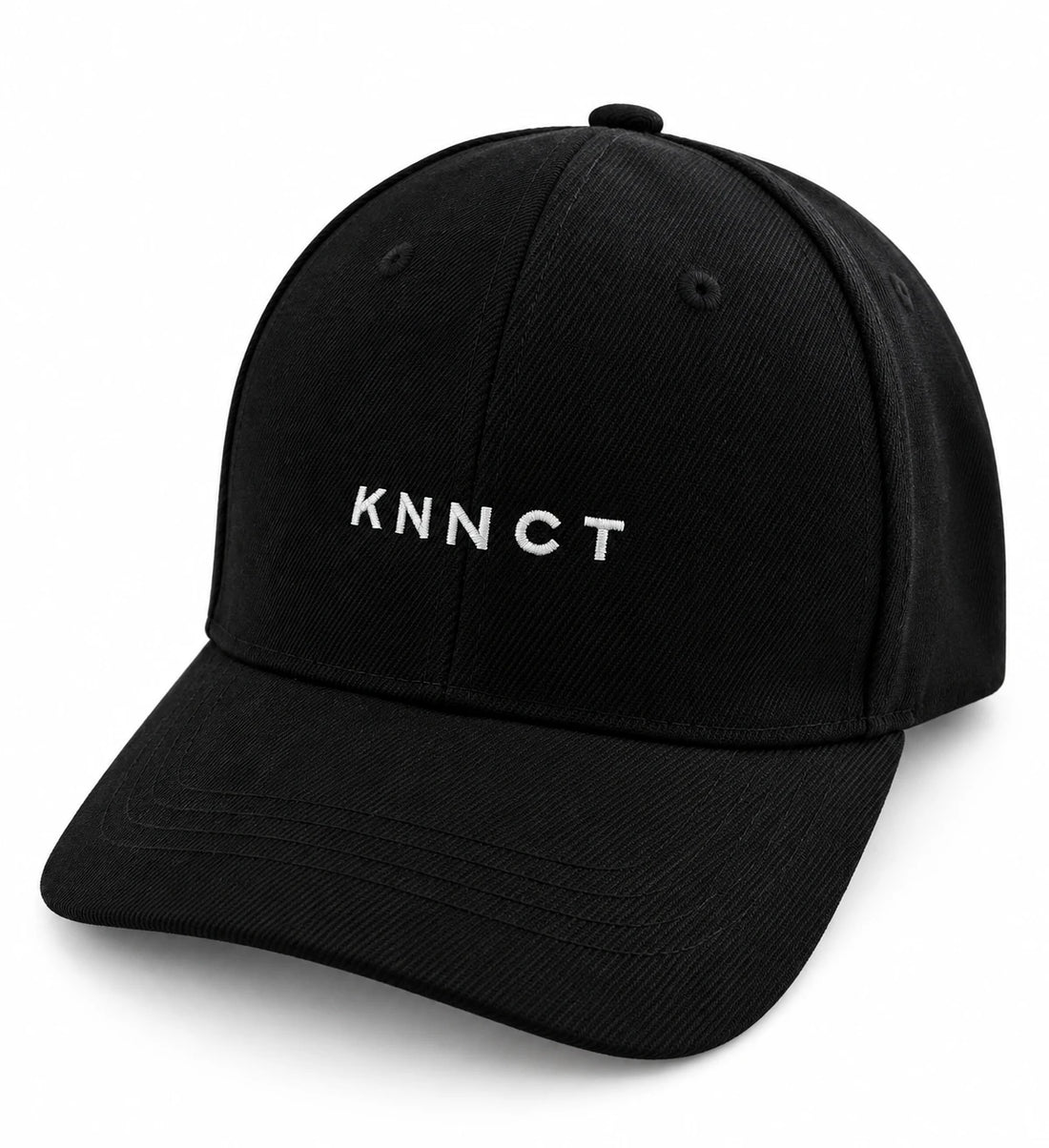 KNNCT Cap noire, logo KNNCT brodé à l'avant