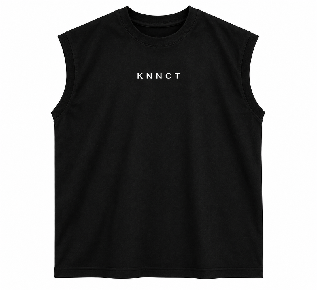 KNNCT Tank Top Oversize noir