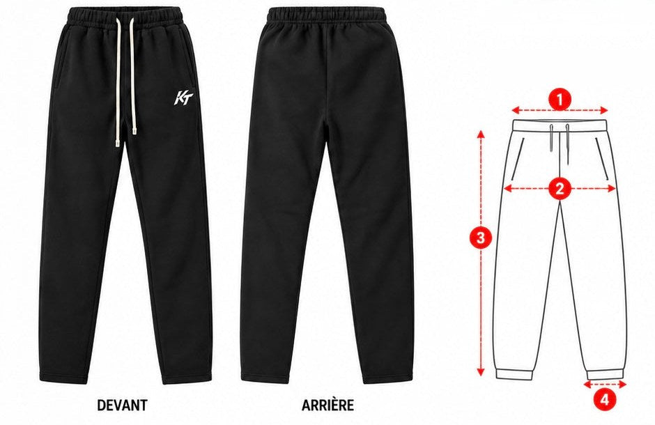 Comment mesurer — KNNCT Training Pants Relaxed straight fit – Black Edition
