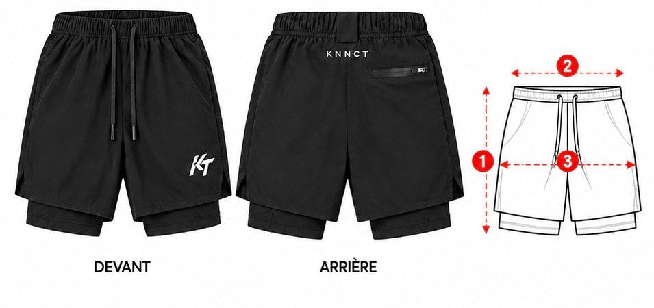 Comment mesurer — KNNCT Training Shorts – Black Edition