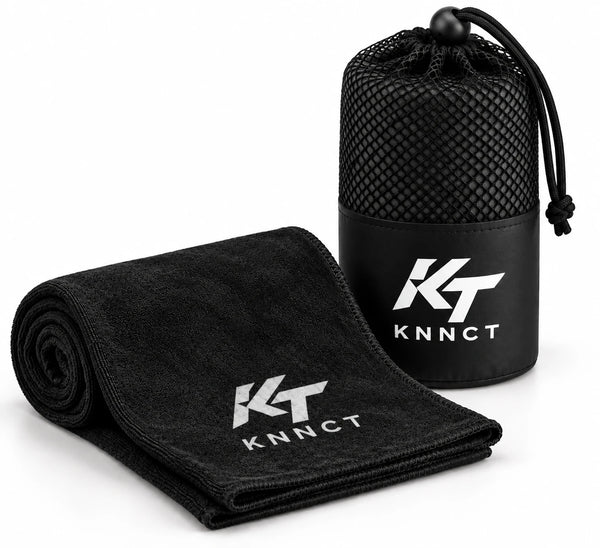 KNNCT Sport Towel – Black & Beige Edition