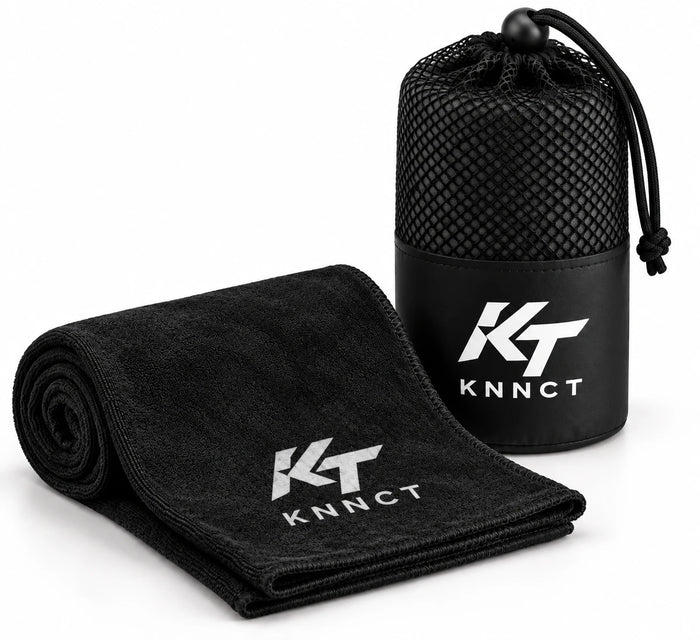 KNNCT Sport Towel – Black & Beige Edition
